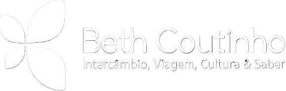 Logo da Beth Coutinho Intercâmbio na cor branco